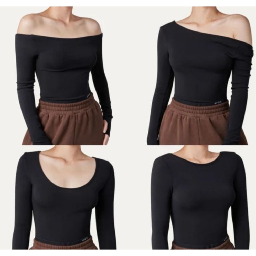 OGL Eco-MiYaMoon Lyocell-Wool Reversible Long Sleeve Thumb Hole Top XXS 2XS